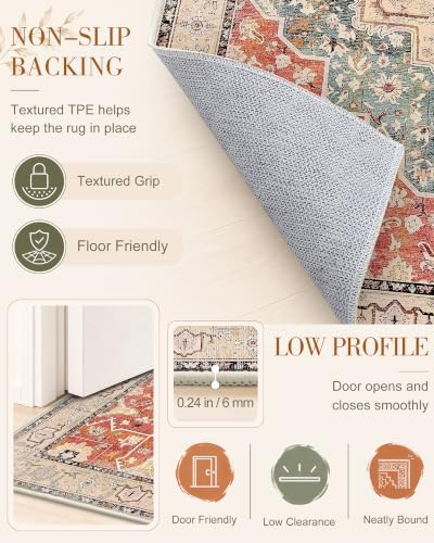 OLANLY 2x6 Washable Runner Rug, Soft Non Slip Carpet for Hallway Kitchen - Image 7