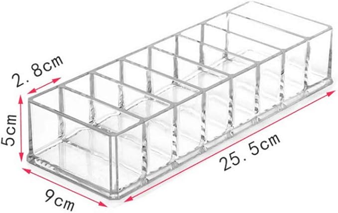 2 Pcs Clear Acrylic Compact Organizer Blushes Highlighters Eyeshadow Makeup Organizer, 8 Spaces