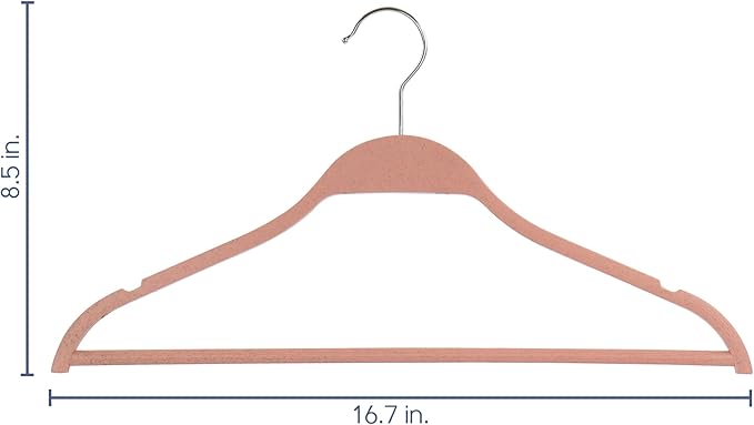 Elama Home 20 Piece Biodegradable Coat Hangers in Pink (ELH-20)