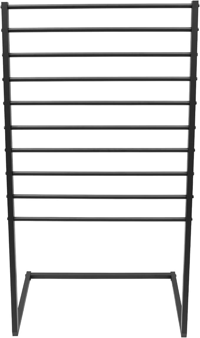 Scarf Display Stand, 10 Tier Metal Scarf Holder Organizer, Scarf Hanger Scarf Holder Scarf Organizer Belt Organizer Pants Rack Scarf Rack for Commercial Clothing Retail Store (Black, 80cm)