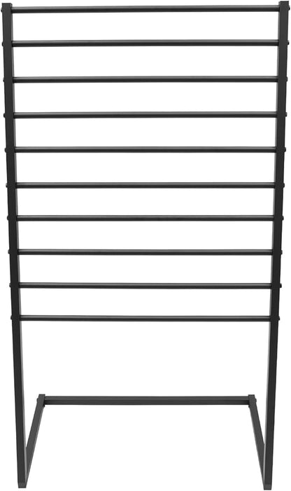 Scarf Display Stand, 10 Tier Metal Scarf Holder Organizer, Scarf Hanger Scarf Holder Scarf Organizer Belt Organizer Pants Rack Scarf Rack for Commercial Clothing Retail Store (Black, 80cm)