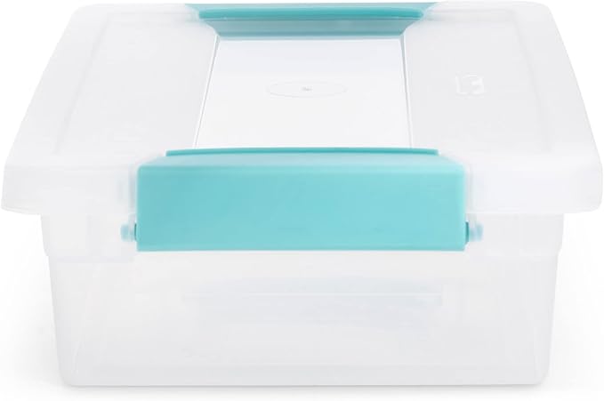 Sterilite 12 Pack Large Clip and 6 Pack Small Clip Plastic Storage Organizer Bins