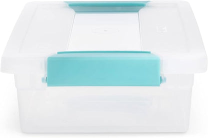Sterilite 12 Pack Large Clip and 6 Pack Small Clip Plastic Storage Organizer Bins