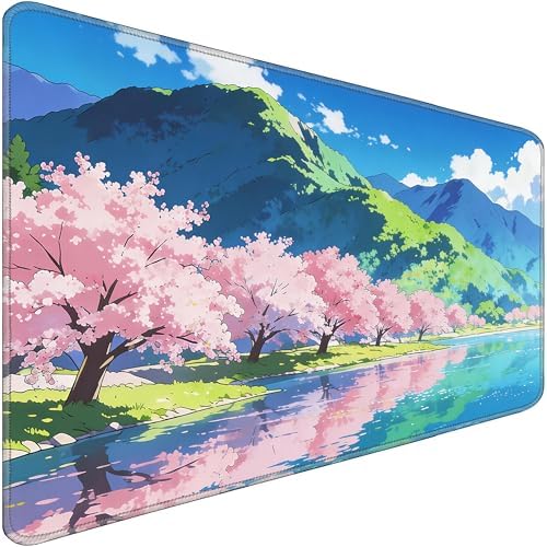 Desk Mat 31.5x15.7 Inch for Office - Extra Large Mouse Pad, Lake by CustomerFirstServiceFirst