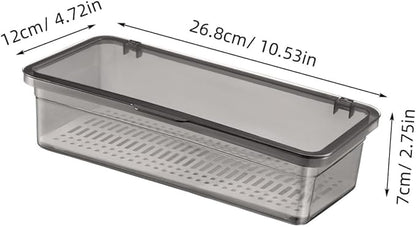 2pcs Multi-function Chopsticks Storage Box with Draining Plate Utensil Holder for Home -saving Cutlery Organizer for Spoons Forks Chopsticks
