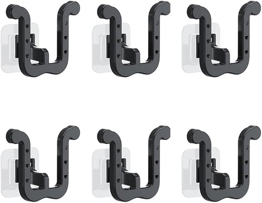 6Pcs Self-Adhesive Wall Slipper Rack Durable Foldable No-Drill Installation for Door Cupboard Bathroom Kitchen Home Organizer Water-Resistant