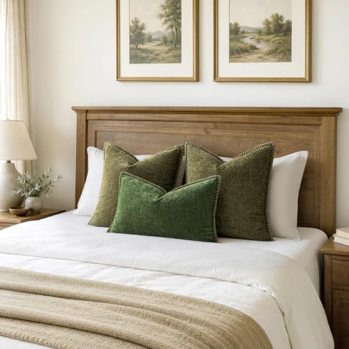 MIULEE Decorative Couch Throw Pillow Covers 18x18 Inch Olive Green 2 Pack - Image 6
