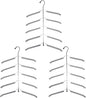 3 Pack 5 in 1 Blouse Tree Hangers Space Saving Clothes Hangers Swing Arm Non Slip Padded Coat Hanger Multi-Layer Clothes Hanger Heavy Duty Stainless Steel Sweater Shirt Hanger（Gray）