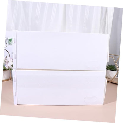 iplusmile 6pcs Transparent Shoe Boxes Thickened Drawer Type Organizer for Closet Dust Plastic Storage for High Heels Sneakers Boots Stackable Multi Functional Shoe Container with Random