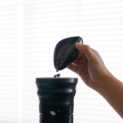watchget Ceramic Coffee Dosing Cup & Tea Storage Tray, Single Dose Measuring Container for Coffee Beans & Loose Leaf Tea Dosing Vessel, Black