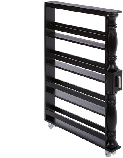Slim Rolling Can and Spice Racks - Black