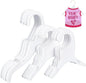 AHANDMAKER 18 Packs Pet Apparel Hangers, 3 Styles White Pet Clothes Hanger, Cute Plastic Flexible Dog Clothes Hangers, Mini Plastic Hangers for Dog Puppy Cat Pet Clothes, 5x5.3/5.35x7.28/7.4x9.8 Inch