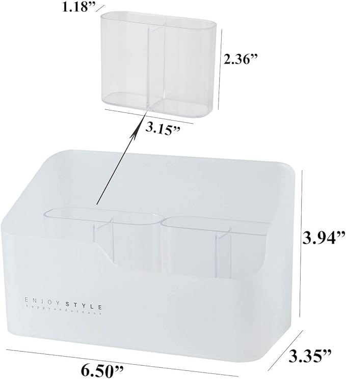 UNIKON Eunion Makeup Organizer, Clear Small Countertop Makeup Caddy Storage Organization Bins Cosmetics Holder for Cabinet