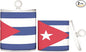 DOMIKING Cuba Flag 2 Pack Bathroom Canisters Cotton Swab Holder Dispenser Plastic Cotton Ball Jar Acrylic Storage Containers for Cotton Swab Cotton Ball Cotton Round Pads