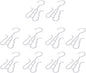 Lurrose 10pcs White Plastic Shoe Hanging Hooks Double-Hook Shoe Organizer for Closet Drying and Storage Space-Saving Holder for Home Use