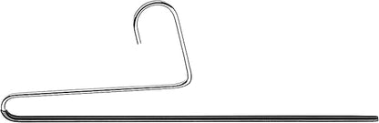 Mawa by Reston Lloyd Reverse Hook Trouser Series Non-Slip Space-Saving Clothes Hanger with Single Rod for Pants, Style KH/35U, 1-Each, Black