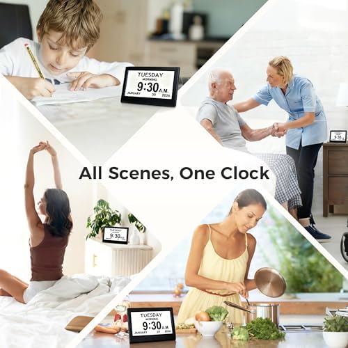 7'' Digital Clock, Dementia Clock for Seniors with Date Time, Large Display - Image 6