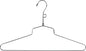 Petite Chrome Metal Swivel Salesman Hanger with Loop on Neck in 16" Length X 1/8" Thick, Box of 100