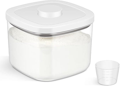 TBMAXS Airtight Rice Container 10 Lbs, Clear Plastic Food Storage Container Bin For Flour Sugar, Dry Food Holder with Easy Locking Lid for Kitchen Pantry Organization and Storage