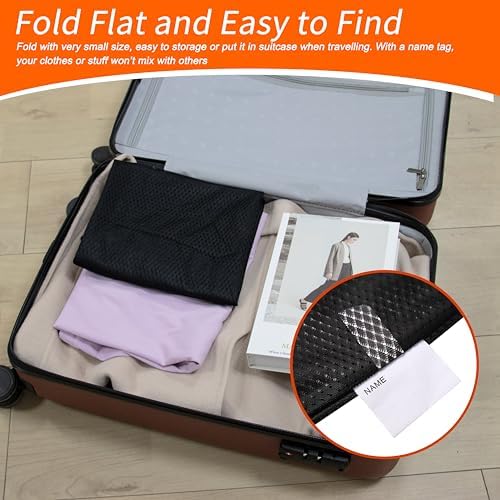 Polecasa 2 Pack Heavy Duty Diamond Mesh Laundry Bag, 24x36", Black - Image 5