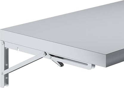 AmGood Stainless Steel Folding Wall Shelf 12 in. x 60 in. NSF | Concession Stand, Food Truck, Kitchen, Restaurant, Garage, Laundry, Utility Room