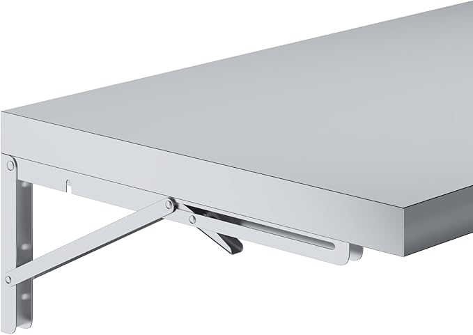 AmGood Stainless Steel Folding Wall Shelf 18 in. x 48 in. | NSF | Concession Stand, Food Truck, Kitchen, Restaurant, Garage, Laundry, Utility Room