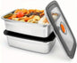 Fridge Storage Box 316 Stainless Steel Food Storage Containers | Food Grade, Leakproof Kitchen Organizer | Freshness Locking, Microwavable & Freezer Safe (1000ml Pack Of 02)