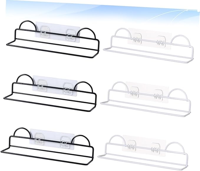 PRETYZOOM 6Pcs Wall Hanging Slipper Rack Holder Easy Install No Drilling Space Saving Shoes Organizer for Home for Tidy Bathrooms for Slippers Sandals