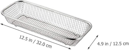 Stainless Steel Utensil Drying Rack: Stainless Steel Utensils Holder Dishwasher Silverware Basket Flatware Drying Rack Kitchen Counter Basket Organizer for Chopsticks, Spoons, Forks, Knifes