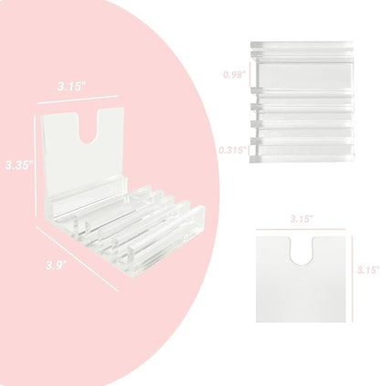 YeeBeny Gua Sha and Facial Roller Holder - Acrylic Facial Tool Stand, Skincare Organizer, Small Storage Container, Bathroom Storage, Durable and Hygienic