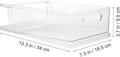 Ciieeo 2pcs Soda Can Organizers for Refrigerator Beverage Storage Boxes Stackable Canned Food Holders for Kitchen and Pantry Keep Drinks Fresh and Tidy