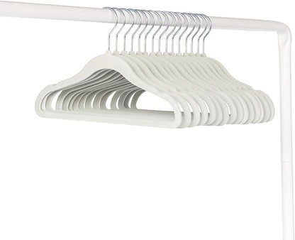 3 Sprouts Velvet Baby Hangers - Non-Slip Hangers for Infant and Toddler Clothes - Slim Space-Saving Design with Nordic Colors for Nursery - 30 Pack - Green