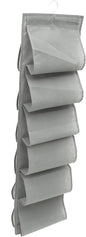 Alipis Compartment Hanging Shoe Storage Bag for Over Door and Wall Non Woven Organizer for Underwear and Clothes Space Saving Closet Hanging Organizer for Travel and Home Use Gray