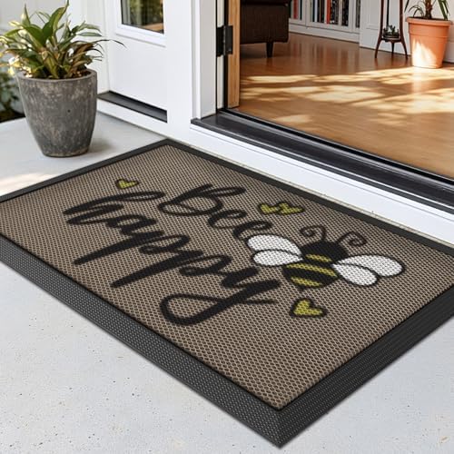 LUMI Outside Welcome Door Mat 24x36, Non-Slip Durable Rubber Easy Clean by LUMI