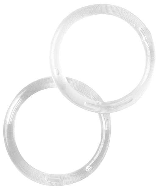 NAHANCO CIR Plastic Scarf Rings, Clear Acrylic (Pack of 500)
