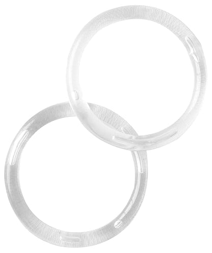 NAHANCO CIR Plastic Scarf Rings, Clear Acrylic (Pack of 500)