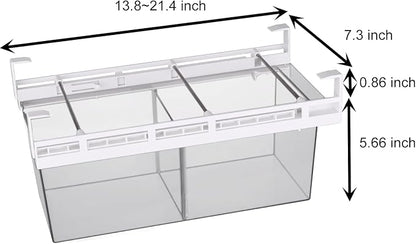 Yatmung 2 Pack Extra-Large Deli Drawer Organizer for Refrigerator Pull Out - Fridge Drawer Organizer and Storage Containers - Meat, Cheese, Produce, Sliding - Fridge Organization Bin