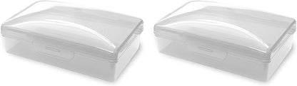 American Comb Travel Soap Box with lid - Translucent White- Set of 2 - Perfect for Traveling, Gym, or Storage. Made in The USA.