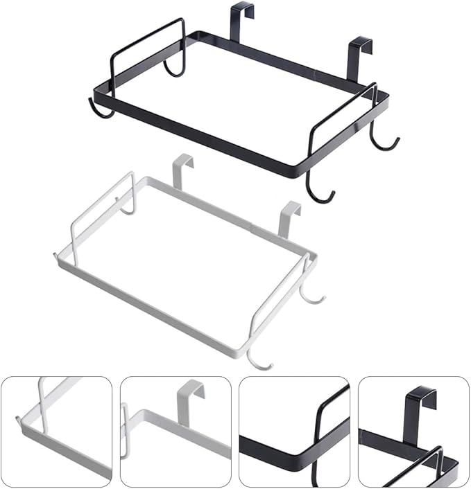 2pcs Kitchen Cabinet Trash Bag Holder Metal Rack for Hanging Garbage Bags Multipurpose Storage Organizer for Kitchen Pantry Bathroom Office Scratch-resistant Design