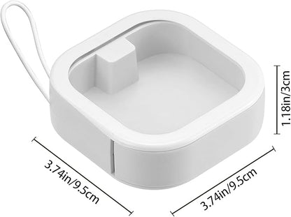 2-Pack Hair Tie Organizer, Portable Storage Box for Hair Accessories, Cotton Swab Dispenser and Q-tip Holder, Travel-Friendly Bathroom and Desktop Organizer with Lid