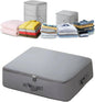 Ultra Space Saving Self Compression Organizer, Blanket Storage, Space-Saving Storage Bag, High-End Quilt Packaging Cube Bedding Storage Bag (Gray, L (54 * 42 * 30CM))