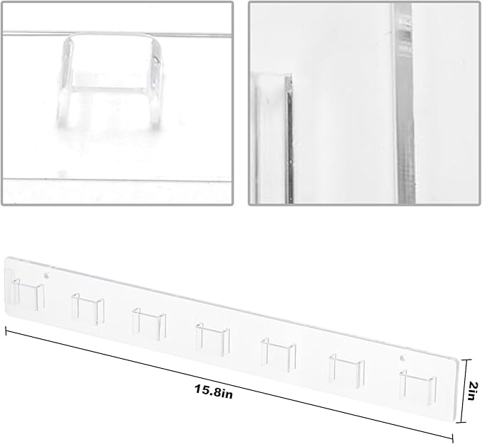 Wall Mount Sunglasses Storage Organizer Acrylic Holder Modern Eyeglasses Display Holder Set of 2 Sunglass Holder for Wall Transparent Eyewear Display