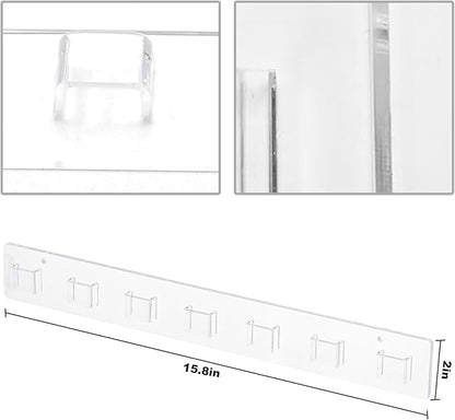 Wall Mount Sunglasses Storage Organizer Acrylic Holder Modern Eyeglasses Display Holder Set of 2 Sunglass Holder for Wall Transparent Eyewear Display