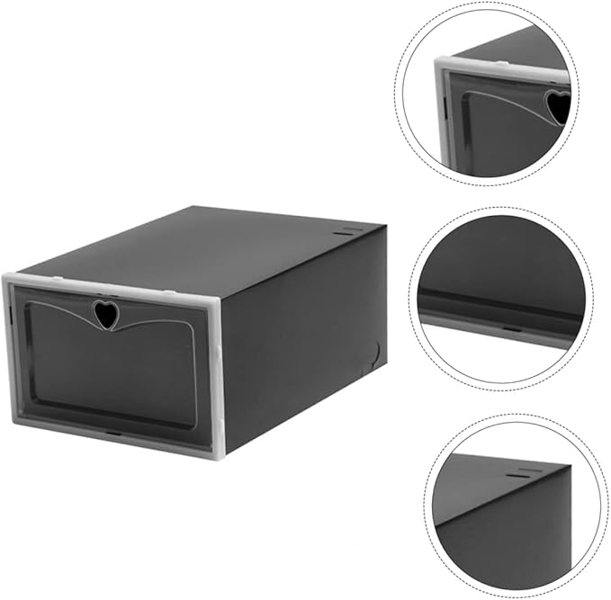 Hemobllo 6pcs Sneaker Storage Boxes Lid Stackable Shoe Organizers for Easy Access Dustproof and Resistant Containers for Closet and Entryway