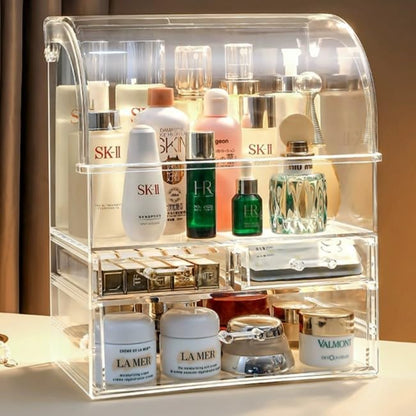 Professional Large Cosmetic Makeup Organizer Dust Water Proof Cosmetics Storage Display Case with Drawers (12.5" H x 9.5" Wx 6.4" D)