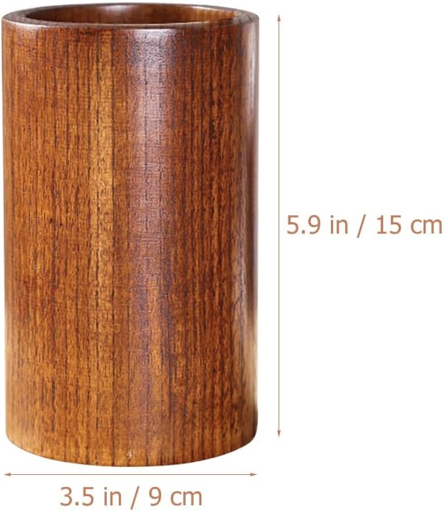 Cabilock Wooden Chopsticks Holder Utensil Organizer for Kitchen Countertop Storage - Multi-Functional Large Capacity Canister