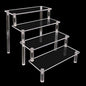 4-Tier Clear Acrylic Display Shelf - 8 Inch Multi-Use Organizer for Perfumes, Skincare, Cupcakes, Toys & Cosmetics | Durable Transparent Storage Solution with Easy Assembly