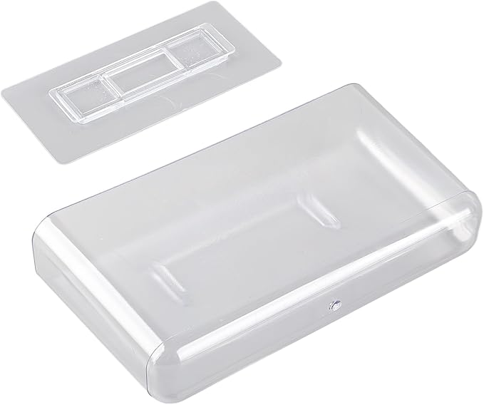 Wall Mounted Storage Organizer, Transparent Cabinet Door and Bathroom Wall Organizer for Office, Strong Adhesive Mounting, Clear Desktop and Wall Storage Solution (L)