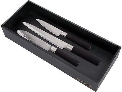 PRATIQUE Bamboo Drawer Organizer - Kitchen Utensil Organizer Silverware Tray Cutlery Holder，Office Desk Supplies and Accessories,15 * 5.9 * 2.6,Black