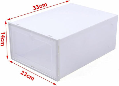 Shoe Boxes Clear Plastic Stackable,24 Pack Shoe Storage Boxes, Shoe Storage Box, Shoe Organizer for Closet, Space Saving Foldable Shoe Sneaker Containers Bins Holders
